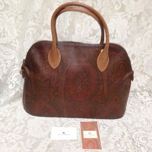 Etro, Italy, Burgundy Paisley Alma Style Handbag